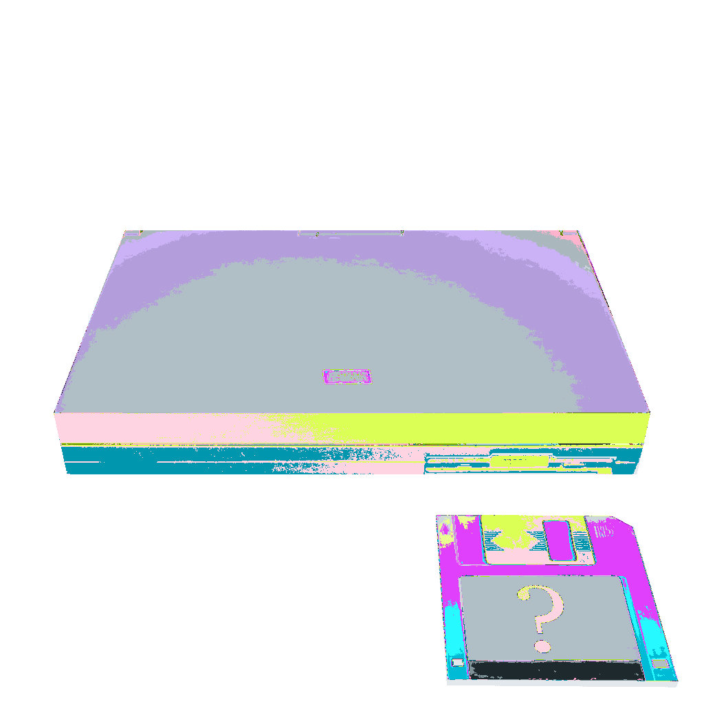 diskette being inserted into a laptop